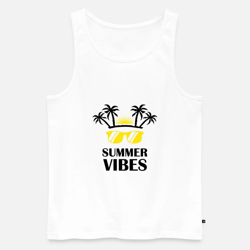 Summer Vibes - Männer Premium Bio Tank Top - Weiß