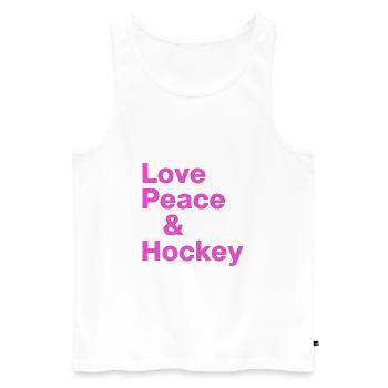 hockey sur gazon hockey sur gazon aime le hockey de paix - Débardeur bio Premium Homme - blanc - Devant - Michal (187cm)