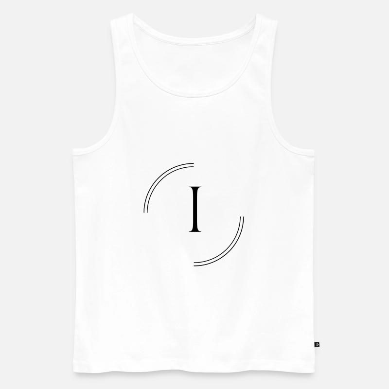Buchstabe I - Männer Premium Bio Tank Top - Weiß