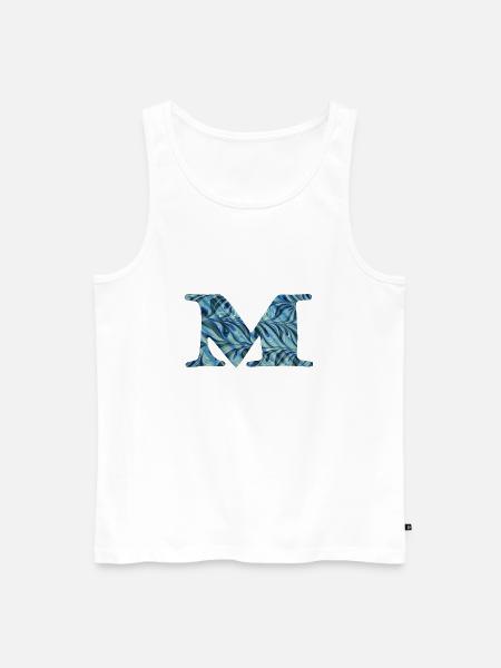 m 51 - Men's Premium Organic Tank Top - white