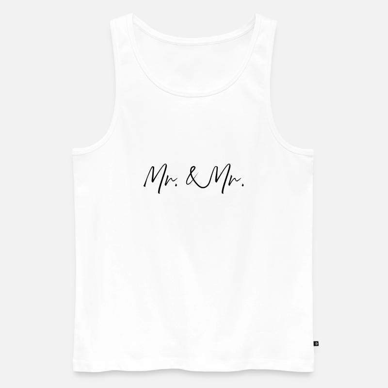 mr and mr pride wedding - Männer Premium Bio Tank Top - Weiß