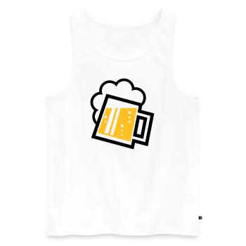 XBayrisches Original (2-farbig) - Männer Premium Bio Tank Top - Weiß - Vorne - Michal (187cm)