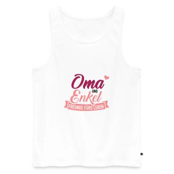Oma - Männer Premium Bio Tank Top - Weiß - Vorne - Michal (187cm)