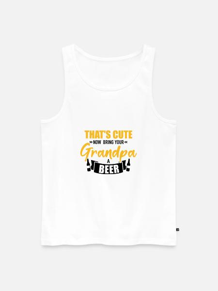 Grandfather - Men's Premium Organic Tank Top - white