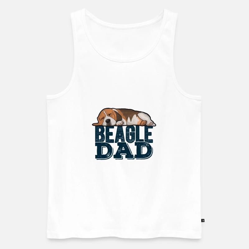 Beagle Papa - Männer Premium Bio Tank Top - Weiß