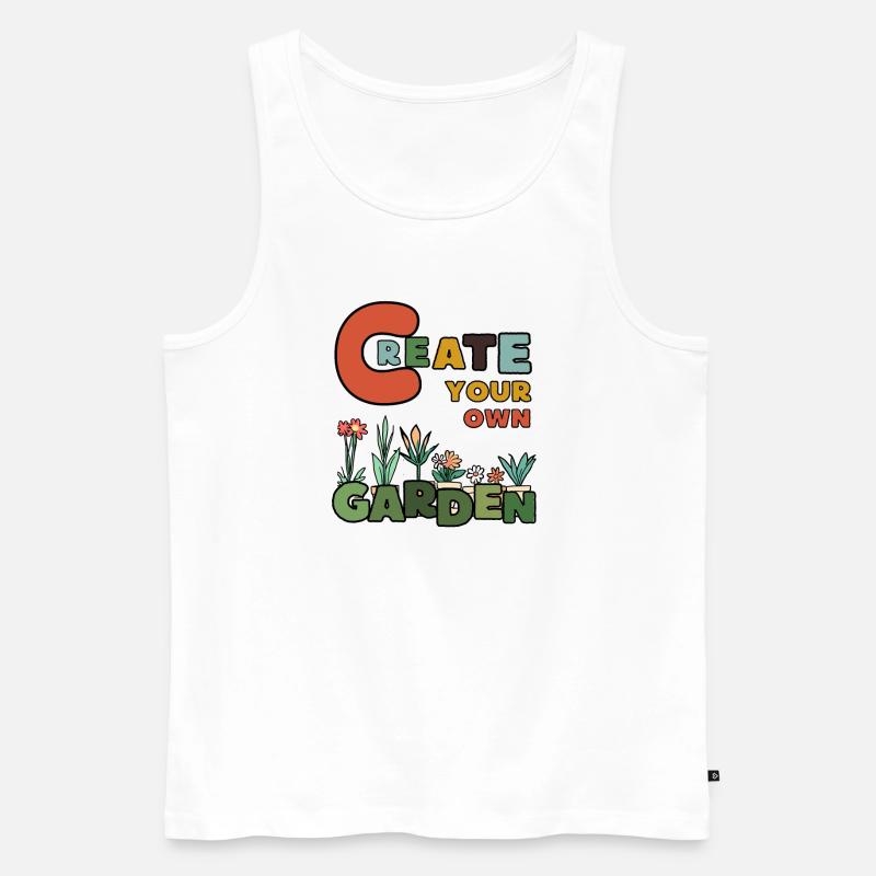 Schaffen Sie Ihren eigenen Garten - Männer Premium Bio Tank Top - Weiß