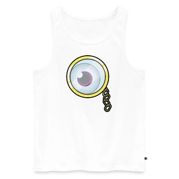 Monokel Auge - Männer Premium Bio Tank Top - Weiß - Vorne - Michal (187cm)
