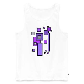 Architecture Building Blocks Pattern - LAVENDER - Men's Premium Organic Tank Top - white - Front - Michal (187cm)