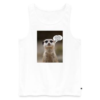 Erdmännchen - Männer Premium Bio Tank Top - Weiß - Vorne - Michal (187cm)