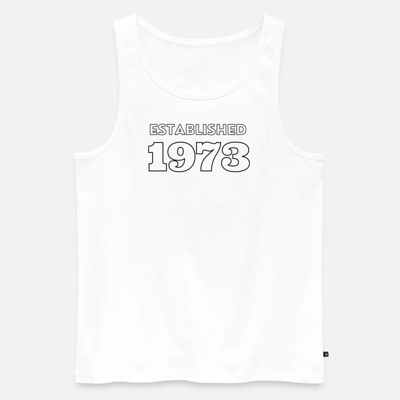 Established 1973 - Feier dein Geburtsjahr - Männer Premium Bio Tank Top - Weiß