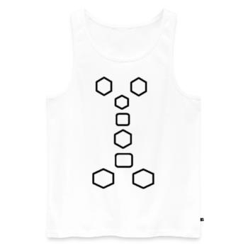 shapes - Men's Premium Organic Tank Top - white - Front - AI Model Male 178 light (178cm)