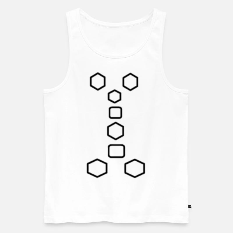 Gebilde - Männer Premium Bio Tank Top - Weiß