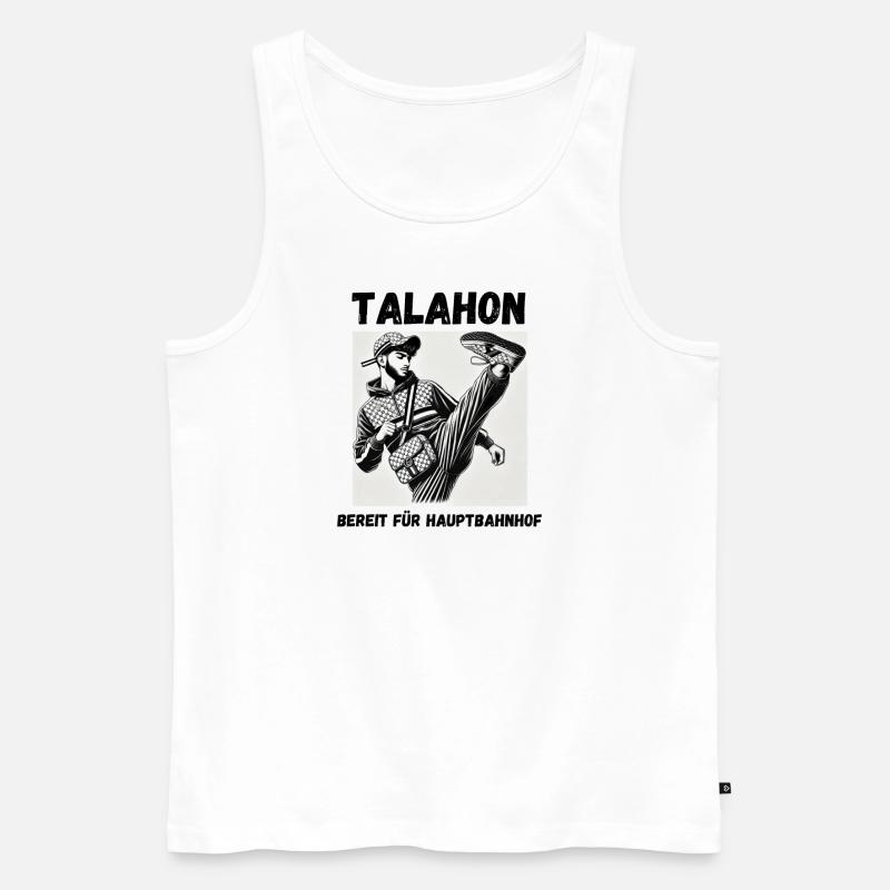 Talahon Kick - Männer Premium Bio Tank Top - Weiß
