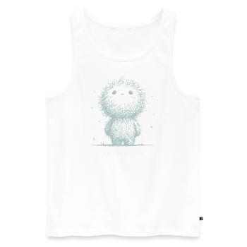 Je crois en l’adage minimaliste des extraterrestres mignons - Débardeur bio Premium Homme - blanc - Devant - Michal (187cm)