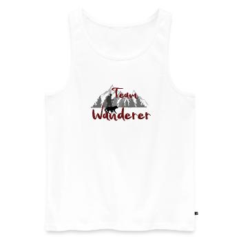 Team Wanderer Mann - Men's Premium Organic Tank Top - white - Front - AI Model Male 178 light (178cm)
