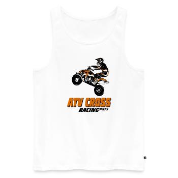 Quad Racing - ATV Racer - Débardeur bio Premium Homme - blanc - Devant - Michal (187cm)