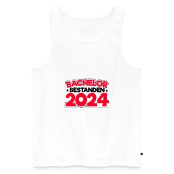 Bachelor 2024 Bachelorabschluss Absolvent Sponsion - Männer Premium Bio Tank Top - Weiß - Vorne - AI Model Male 178 light (178cm)