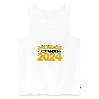 Bachelorabschluss 2024 Bachelor Promotion Sponsion - Männer Premium Bio Tank Top - Weiß - Vorne - AI Model Male 178 light (178cm)