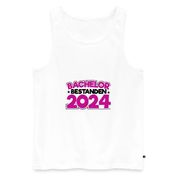 Bachelorabschluss 2024 Bachelor Graduation Sponsio - Männer Premium Bio Tank Top - Weiß - Vorne - AI Model Male 178 light (178cm)