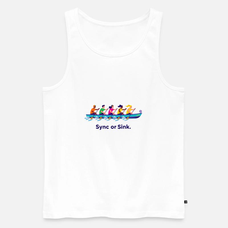 Drachenboot-Team - Männer Premium Bio Tank Top - Weiß