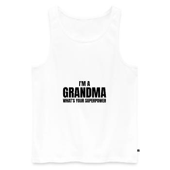 Funny Quote for Grandma for Birthday and Christmas - Men's Premium Organic Tank Top - white - Front - Michal (187cm)
