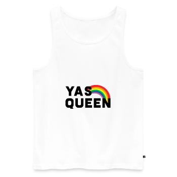 Yas Queen LGBT Pride Gay Love Pride Rainbow - Débardeur bio Premium Homme - blanc - Devant - AI Model Male 178 light (178cm)