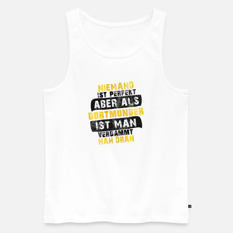 DORTMUNDER - Männer Premium Bio Tank Top - Weiß