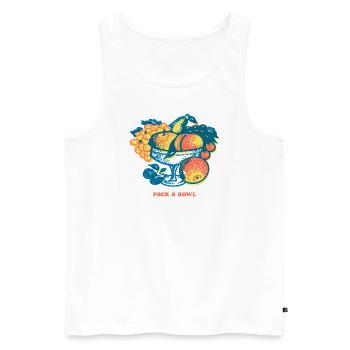 Pack A Bowl T-Shirt - Débardeur bio Premium Homme - blanc - Devant - Michal (187cm)