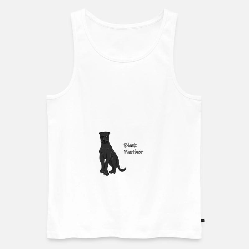 Panthère noire - Débardeur bio Premium Homme - blanc