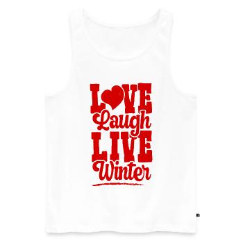 Love Live Winter - Débardeur bio Premium Homme - blanc - Devant - Michal (187cm)
