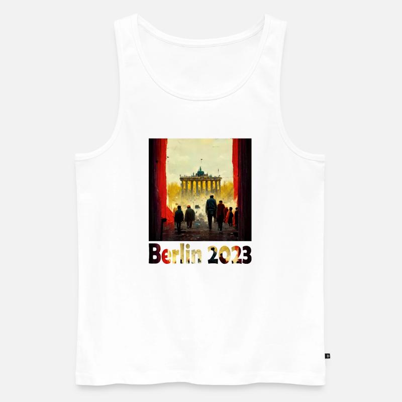Berlins neue Mitte 28 - Männer Premium Bio Tank Top - Weiß
