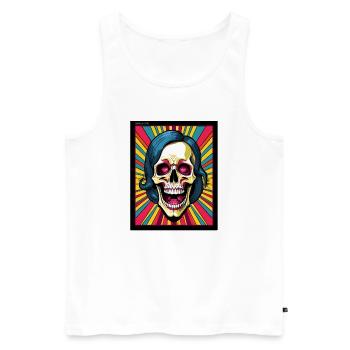 gedankenstürme one - Männer Premium Bio Tank Top - Weiß - Vorne - Michal (187cm)