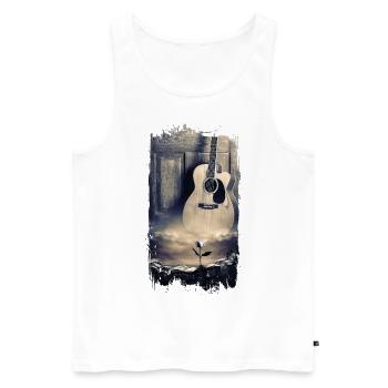 Acoustic Guitar Guitar Acoustic Guitar Music - Men's Premium Organic Tank Top - white - Front - AI Model Male 178 light (178cm)