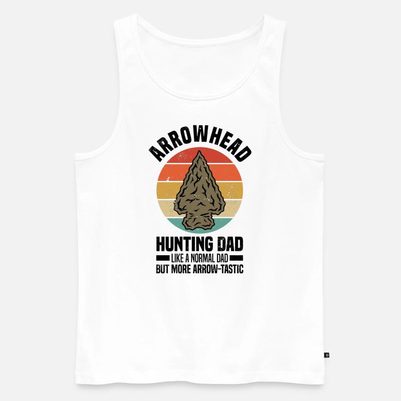 Pfeilspitzen Sammeln - Männer Premium Bio Tank Top - Weiß