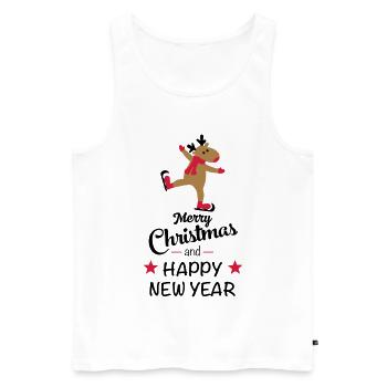 Noël - Débardeur bio Premium Homme - blanc - Devant - Michal (187cm)