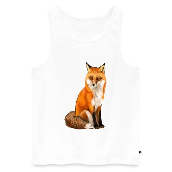 Fuchs - Männer Premium Bio Tank Top - Weiß - Vorne - Michal (187cm)