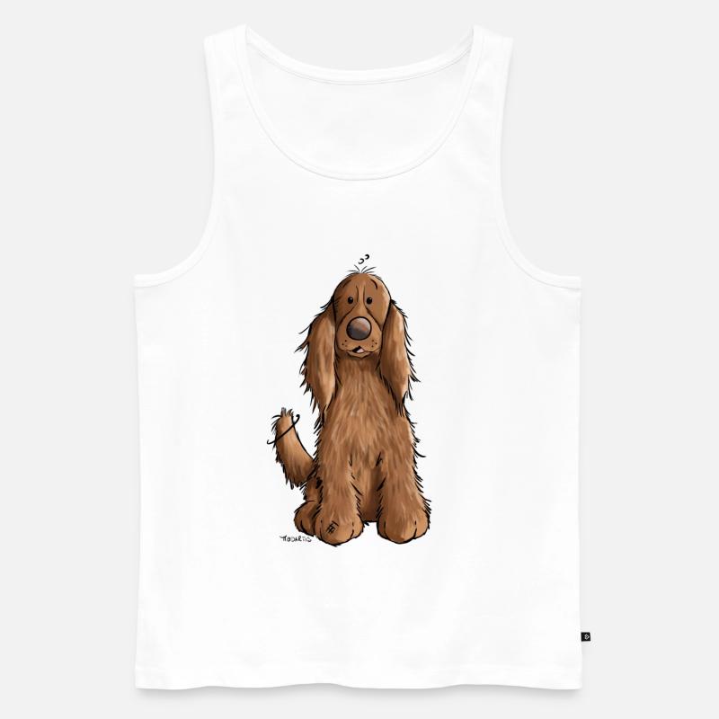 Cocker Spaniel mach Sitz - Männer Premium Bio Tank Top - Weiß