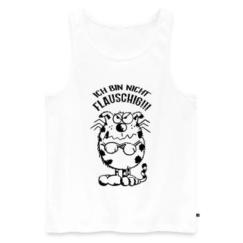 Ich bin nicht flauschig Katze - Comic - Männer Premium Bio Tank Top - Weiß - Vorne - AI Model Male 178 light (178cm)