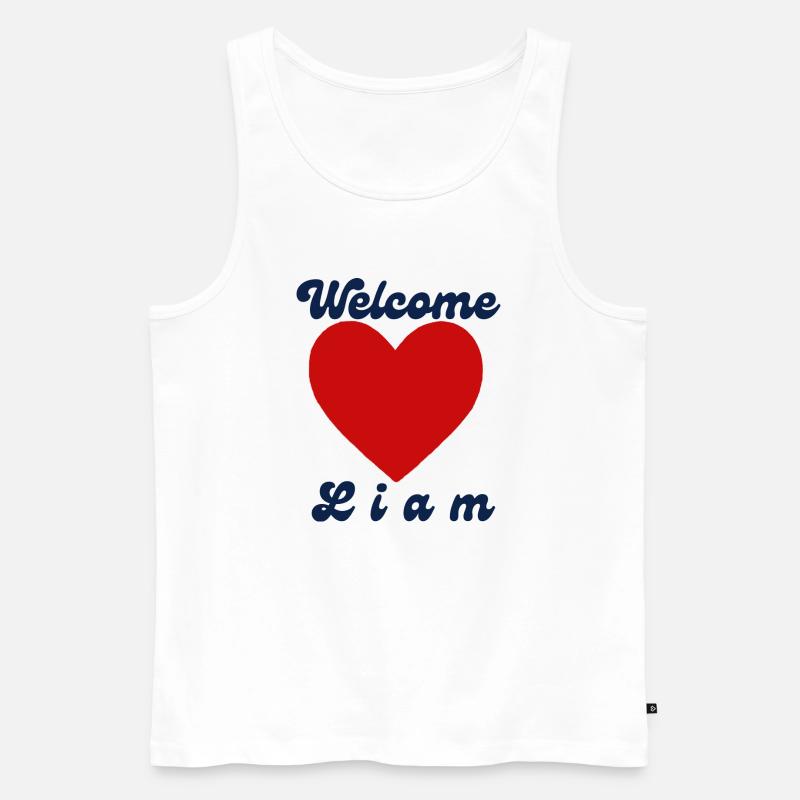 Welcome Liam - Männer Premium Bio Tank Top - Weiß