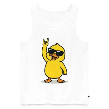 Rockin' Chick - Männer Premium Bio Tank Top - Weiß - Vorne - Michal (187cm)