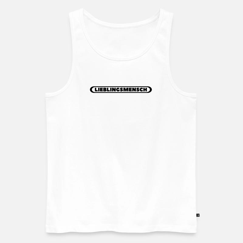 Lieblingsmensch - Männer Premium Bio Tank Top - Weiß