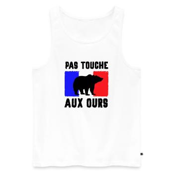Protection des Ours - Débardeur bio Premium Homme - blanc - Devant - Michal (187cm)