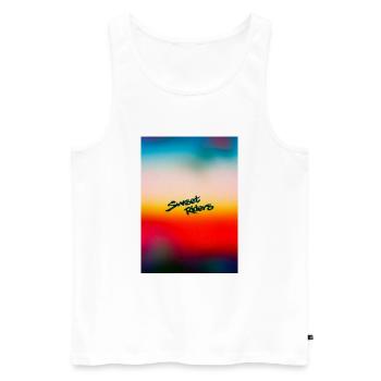 Conception 'Ocean' de Sunset Riders - Débardeur bio Premium Homme - blanc - Devant - AI Model Male 178 light (178cm)