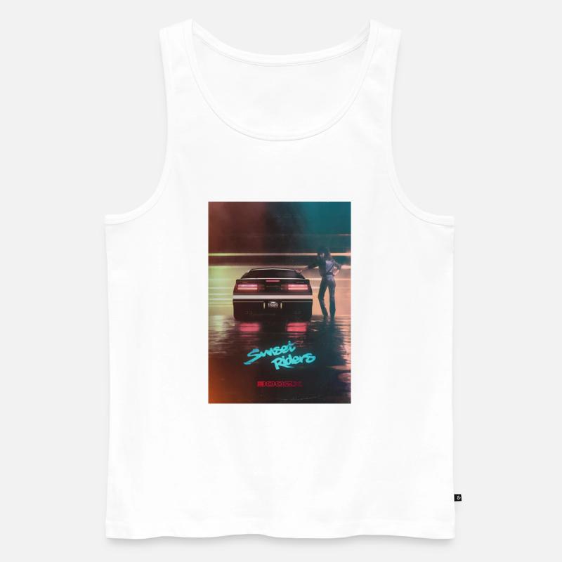 Sunset Riders '300ZX' Design - Männer Premium Bio Tank Top - Weiß