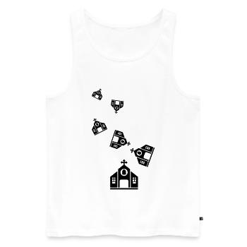 Kirche glaube - Männer Premium Bio Tank Top - Weiß - Vorne - AI Model Male 178 light (178cm)