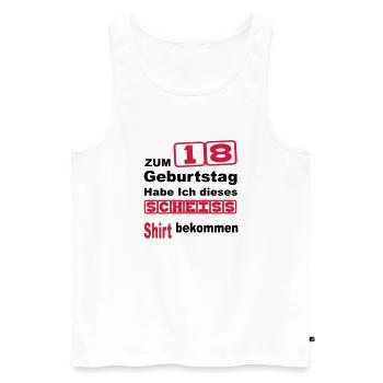 18 birthday - Men's Premium Organic Tank Top - white - Front - Michal (187cm)