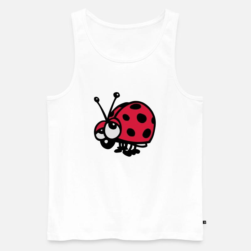 Marienkäfer - Männer Premium Bio Tank Top - Weiß