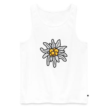 Edelweiss - Männer Premium Bio Tank Top - Weiß - Vorne - AI Model Male 178 light (178cm)