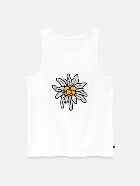Edelweiss - Männer Premium Bio Tank Top - Weiß