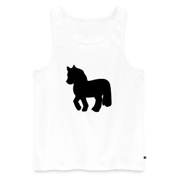 poney - Débardeur bio Premium Homme - blanc - Devant - Michal (187cm)